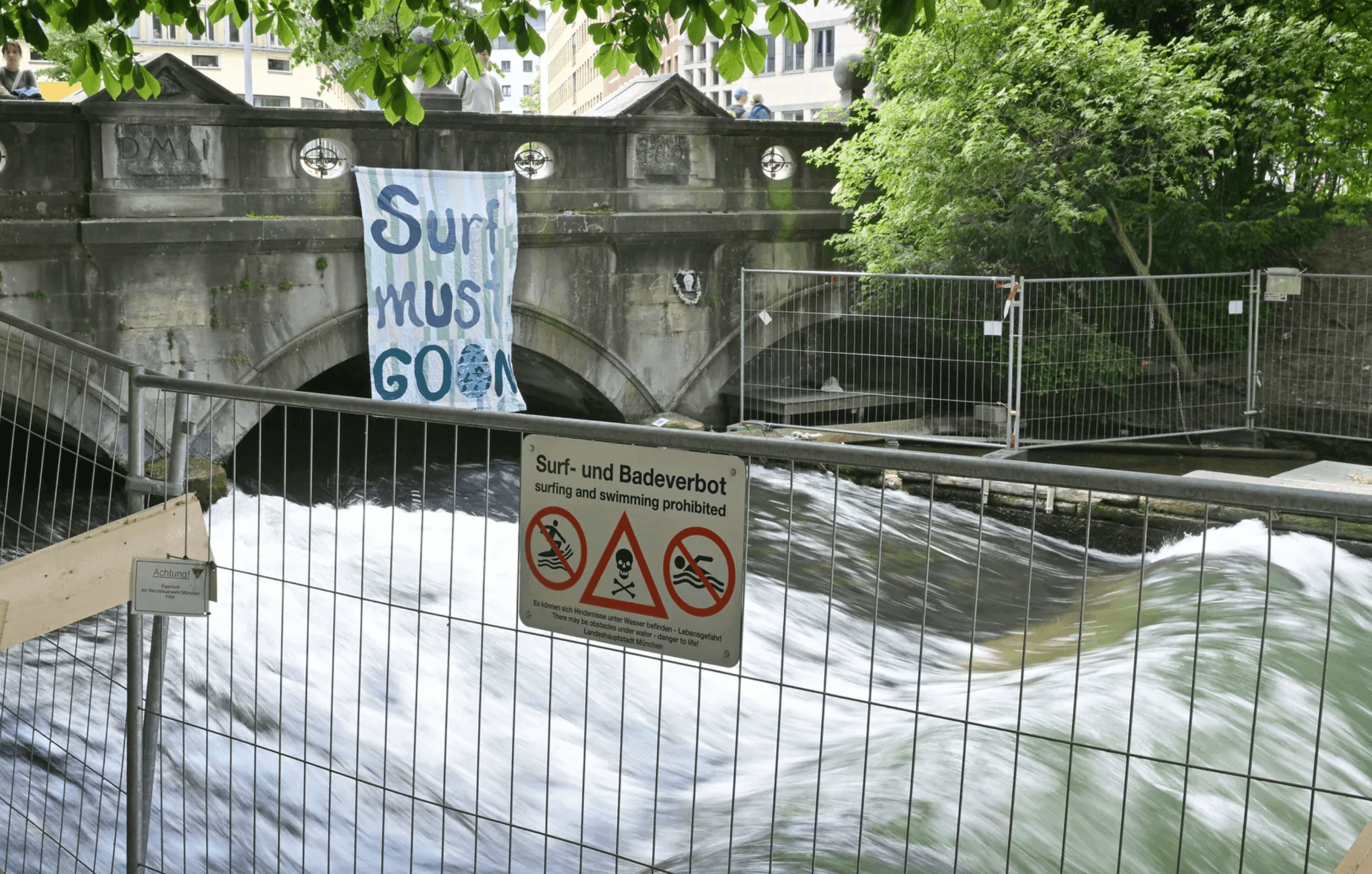 Munich's Eisbachwelle Closure Sparks Debate and Protests